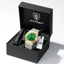 POEDAGAR Couple Watches Square Men's Watches Waterproof Luminous Date Week Stainless Steel Quartz Man Wristwatch with Box Gift