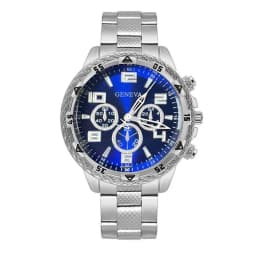 Business Men's Casual Quartz Watches Sets Analog Golden & Silvery Alloy Strap Classic Mens Wrist Watch Sets, Gifts for Men.