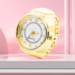 New Hot Sales Creative Roman Literal Ring Watches With Alloy Cases, Finger Round Dials For Couples And Men