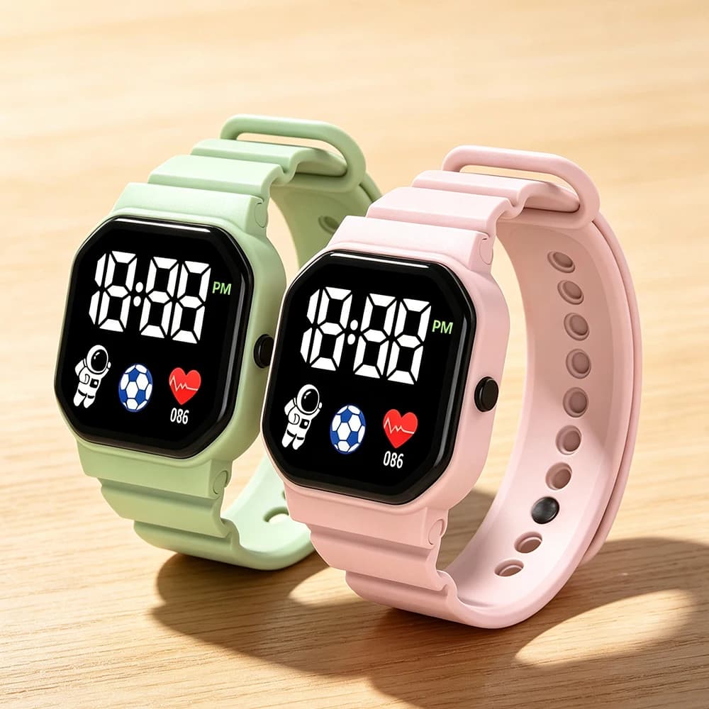 Led Children's Watch Sport Digital Watches Spaceman Silicone Strap Cute Electronic Wristwatch for Boys Girls Students Gift 손목시계