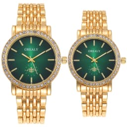 Quartz Couple Watches Ladies Fashion Trend Casual Bracelet Watches Casual Gold Wristwatch Pair