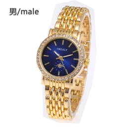 Quartz Couple Watches Ladies Fashion Trend Casual Bracelet Watches Casual Gold Wristwatch Pair