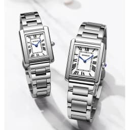 SANDA 1108/9031 Quartz Watch Roman Numeral Stainless Steel Leather Watch Band Brief Lovers Waterproof Watch Women's Watches