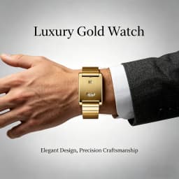 Square Brand Genuine Watch Men's Retro 2026 New Style Light Luxury Gift High Quality Trend Fashion Gold Simple Quartz Watch