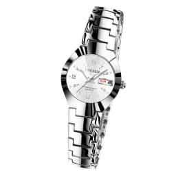 BINBOND Luxury Quartz Watches For Couple Luminous Waterproof Week Display Auto Date Stainless Steel Watch Casual Reloj