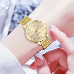 4pcs of fashionable business casual perfect classic luxury couple teenagers style quartz watch minimalist bracelet suit best