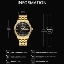 CHENXI Golden Quartz Watch Men Top Luxury Wristwatch Waterproof Golden Male Wrist Watch Man Full Steel Clock relogio masculino