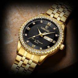 CHENXI Golden Quartz Watch Men Top Luxury Wristwatch Waterproof Golden Male Wrist Watch Man Full Steel Clock relogio masculino