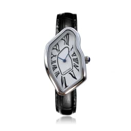 Medieval Retr Watches Alien Watches Melt And Twist Y2k Ladies Men Leather Strap Advanced Quartz Watch Irregular Case Leather