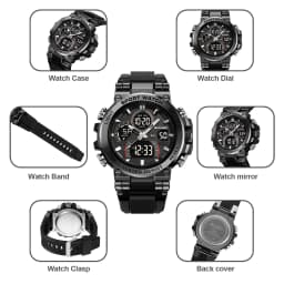 SKMEI 2500 Digital Watches For Men Fashion Military Men’s Wristwatch 3Bar Waterproof Sport Watch Man Countdown Timer Week Date