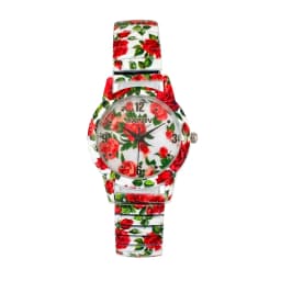 Light Luxury Niche Rose Quartz Women's Watch, Fashionable Casual Elastic Strap Couple Watch Pair