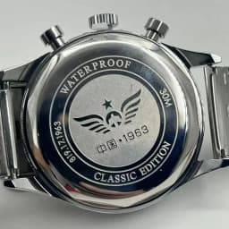 Vintage 1963 Men's Pilot Watch 42mm Retro Quartz Chronograph Waterproof Casual Dress Wristwatch For Couples