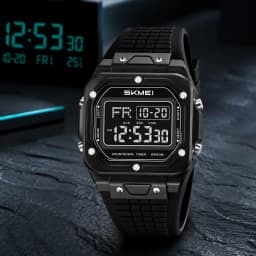 SKMEI 2683 Original Unisex Digital Wristwatch 5Bar Waterproof Women Men Sports Watches EL Backlight Clock Stopwatch Alarm Date
