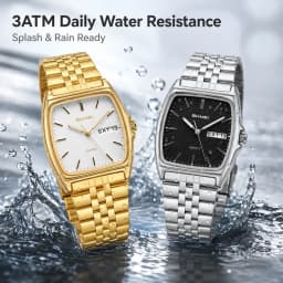 SKMEI 2628 Couple's Quartz Wristwatches 30M Waterproof Men Women Retro Watch Business Unisex Vintage Clock Date Time Chronograph