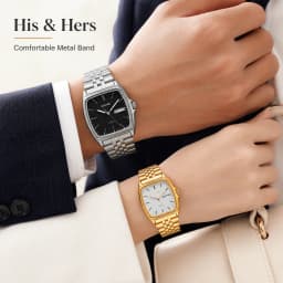 SKMEI 2628 Couple's Quartz Wristwatches 30M Waterproof Men Women Retro Watch Business Unisex Vintage Clock Date Time Chronograph
