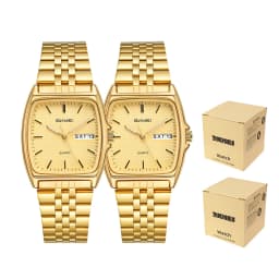 SKMEI 2628 Fashion Quartz Watches Business Men Women Wristwatch 30M Waterproof Luxury Clock Unisex Date Aluminium Alloy Case