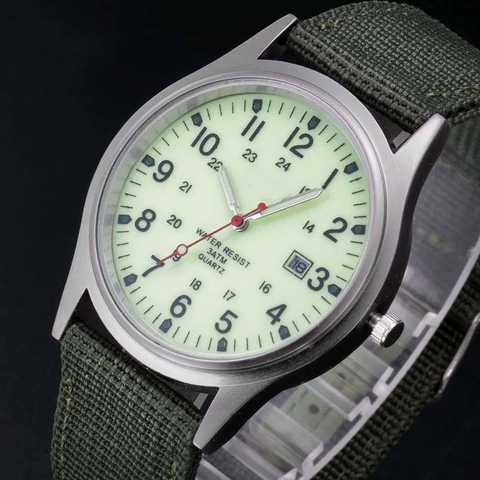 Men Quartz Wristwatch Brown Leather Strap Luminous Marker Date Function 30M Waterproof Casual Business Sport Gift Clock