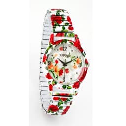 Fashionable Casual Light Luxury Rose-Colored Quartz Women's Watch with Elastic Strap, Couple's Watch Set