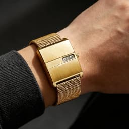 Gold Watch for Couple Luxury Women/Men Wristwatch Waterproof Golden Clock Quartz Fashion Men Ladies Watch with Mesh Strap