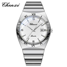 CHENXI Fashion Couple Wristwatch Men's and Ladies' Quartz Watch Waterproof Stainless Steel Lovers Watch Valentine's Day Gift