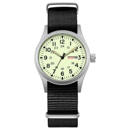 TPW 2026 Luminous 38mm Couple Wrist Watch Arabic Numeral Easy Read Fabric Strap 24hr Date Day Quartz Field Watch