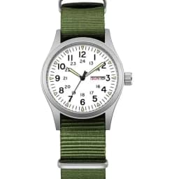 TPW 2026 Luminous 38mm Couple Wrist Watch Arabic Numeral Easy Read Fabric Strap 24hr Date Day Quartz Field Watch