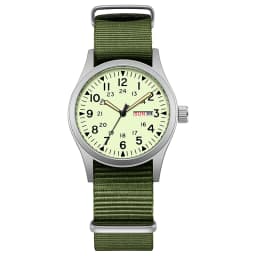 TPW 2026 Luminous 38mm Couple Wrist Watch Arabic Numeral Easy Read Fabric Strap 24hr Date Day Quartz Field Watch