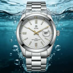 &Luminous Couple Watch Stainless Steel Waterproof Japanese Movement Date Display Luxury Wristwatch