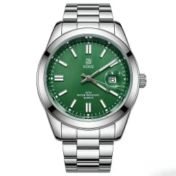&Luminous Couple Watch Stainless Steel Waterproof Japanese Movement Date Display Luxury Wristwatch