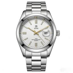 &Luminous Couple Watch Stainless Steel Waterproof Japanese Movement Date Display Luxury Wristwatch