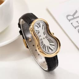 New Y2K Fashion Creative Men Women Soft Melting Watch Luxury for Couple Irregular Shape Dial Unique Design Quartz Watch Reloj