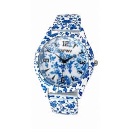 Couple's Pair of Quartz Watches, New Niche Luxury Blue and White Porcelain Women's Watch with Elastic Strap, Fashionable Wristwatch