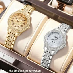 [ Fashion Women Watches Set ] 2pcs Quartz Wristwatches | Luxury Watch Set | Elegant Watch | Fashion Accessory | Women Gift