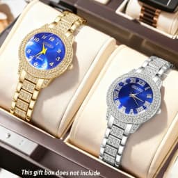 [ Fashion Women Watches Set ] 2pcs Quartz Wristwatches | Luxury Watch Set | Elegant Watch | Fashion Accessory | Women Gift