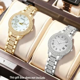 [ Fashion Women Watches Set ] 2pcs Quartz Wristwatches | Luxury Watch Set | Elegant Watch | Fashion Accessory | Women Gift