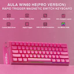 AULA WIN60 HE Pro MAX Wired Gaming Keyboard Hall Effect Magnetic Switch RT Adjustable Hot-Swap 8000Hz Esport Mechanical Keyboard