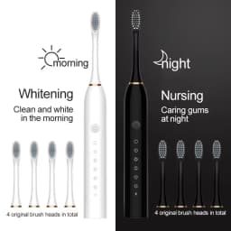 Electric Ultrasonic Toothbrush Six Speed Mode Home Soft Hair USB Charging Waterproof Adult Tooth Cleaner Automatic Couple Set
