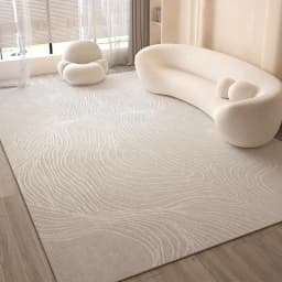 VIKAMA Cream Style Living Room Carpet, Waterproof And Anti-Slip Sofa Coffee Table Rug, Bedroom Floor Mat, Home Decoration