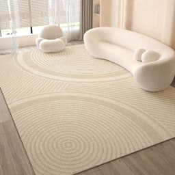 VIKAMA Cream Style Living Room Carpet, Waterproof And Anti-Slip Sofa Coffee Table Rug, Bedroom Floor Mat, Home Decoration