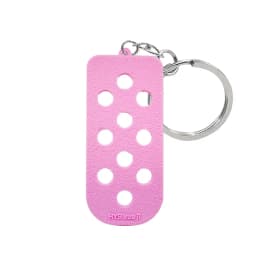 1pcs Black PVC Keychain With Hole Fit Shoe Charms For Car Women Men Kids Metal Pink Colorful Key Rings for Bag Accessories Gifts