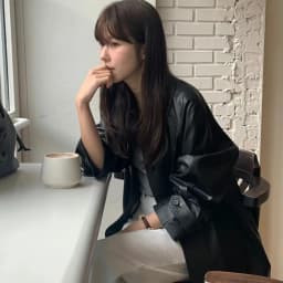Loose Black PU Leather Jacket Korean Style Fashion Design Spring Autumn New Arrival Street Style Retro Suit Coat for Women