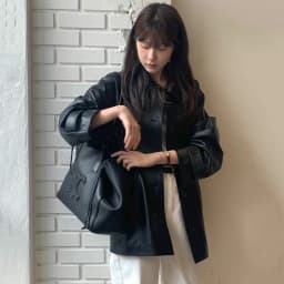 Loose Black PU Leather Jacket Korean Style Fashion Design Spring Autumn New Arrival Street Style Retro Suit Coat for Women