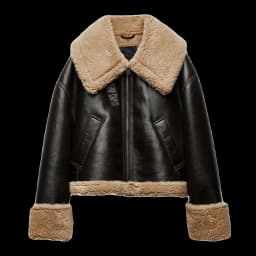 Double-Sided Fleece Biker Jacket with Cuffed Sleeve Leather Contrast Color Zipper Short Outerwear for Women Autumn Winter