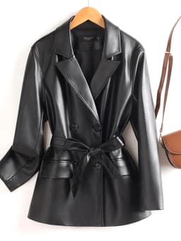 Haining Short Lamb Leather Jacket Women's Slimming Waist Vintage Style Spring Autumn Loose Genuine Leather Windbreaker