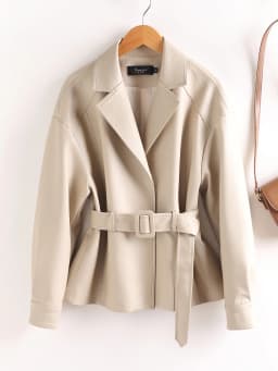 Haining Real Leather Jacket Women's Slimming Vintage Short Style Sheepskin Coat Spring Autumn Waist-Cinching Outerwear New Model