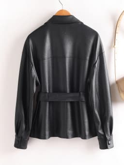 Haining Real Leather Jacket Women's Slimming Vintage Short Style Sheepskin Coat Spring Autumn Waist-Cinching Outerwear New Model