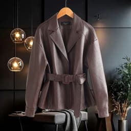 Haining Real Leather Jacket Women's Slimming Vintage Short Style Sheepskin Coat Spring Autumn Waist-Cinching Outerwear New Model