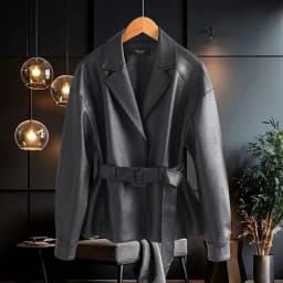 Haining Real Leather Jacket Women's Slimming Vintage Short Style Sheepskin Coat Spring Autumn Waist-Cinching Outerwear New Model