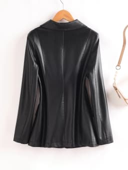Slim Fit Short Leather Jacket Women's Genuine Sheepskin Korean Style Fashionable Outerwear Coat Commute Style Long Sleeve