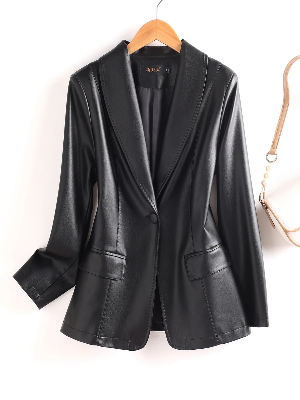 Slim Fit Short Leather Jacket Women's Genuine Sheepskin Korean Style Fashionable Outerwear Coat Commute Style Long Sleeve
